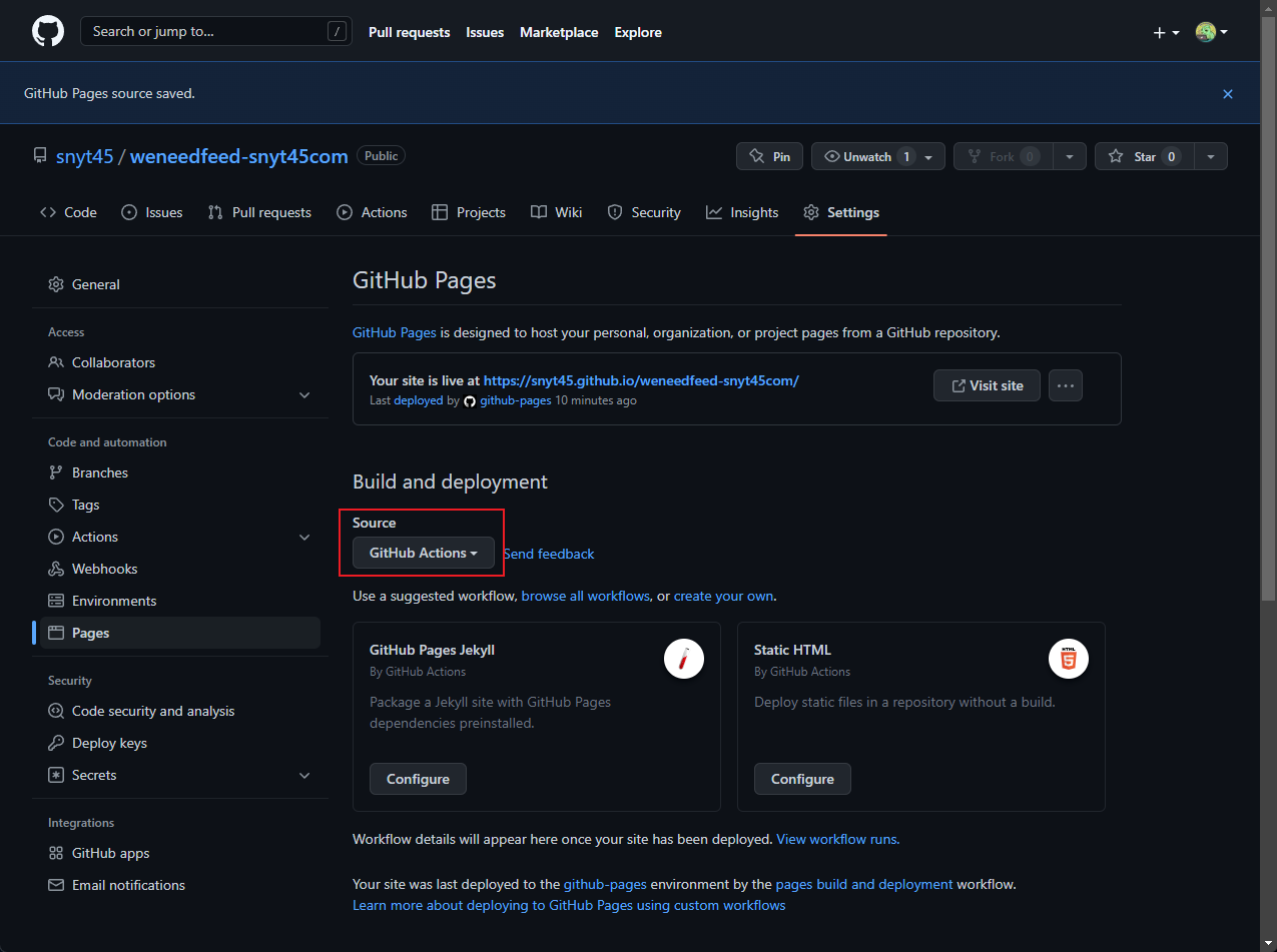 GitHubのSettings